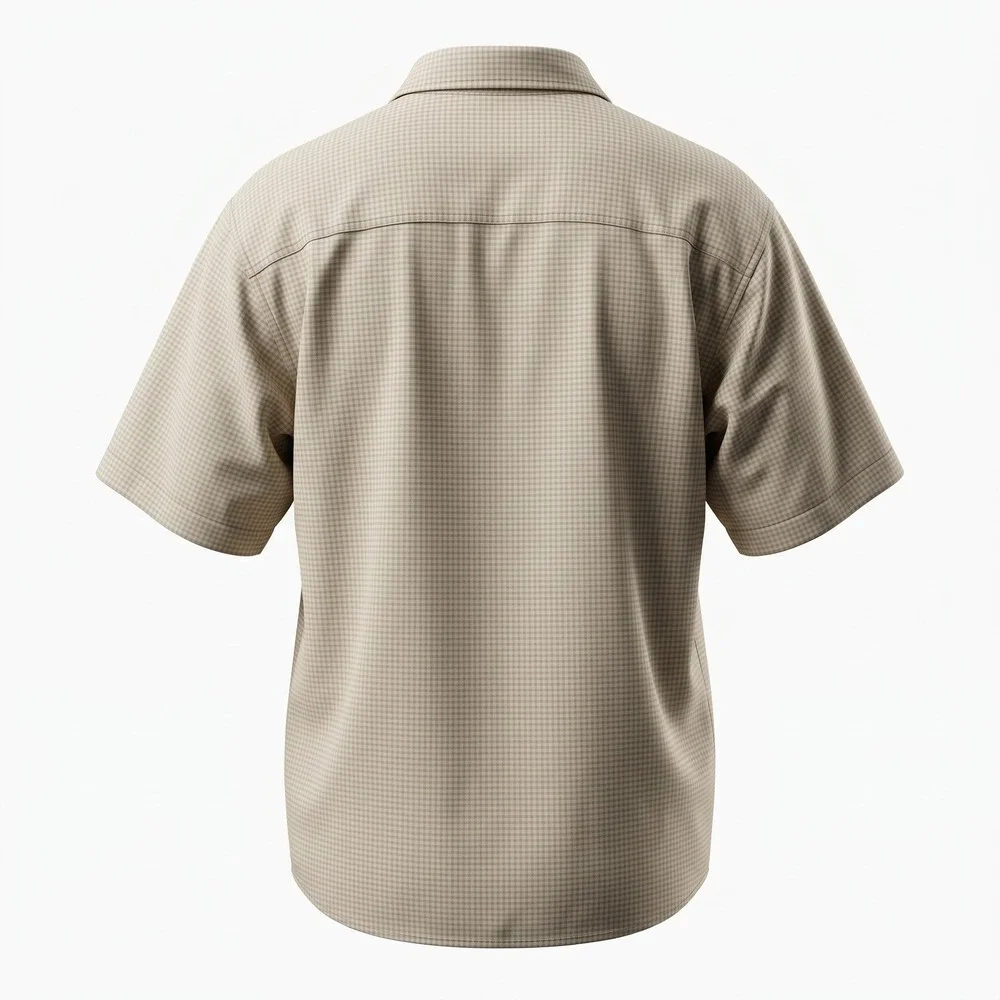The North Face Shirt Mens XL Tan Excellent Short Sleeve Zip Pocket ABC4
